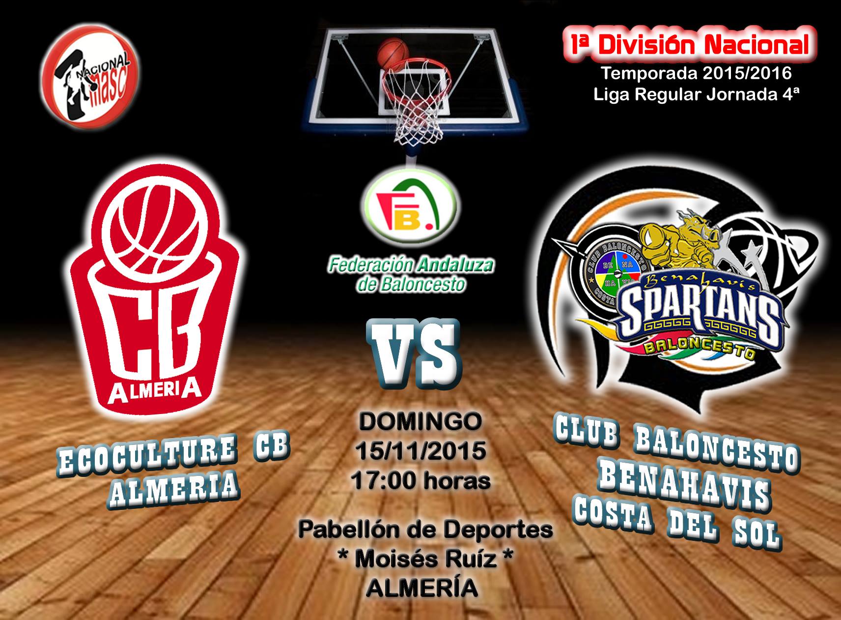 PREVIA J4ª| 1a Nacional 2015/16 | Ecoculture CB Almería vs CB Benahavís Costa del Sol