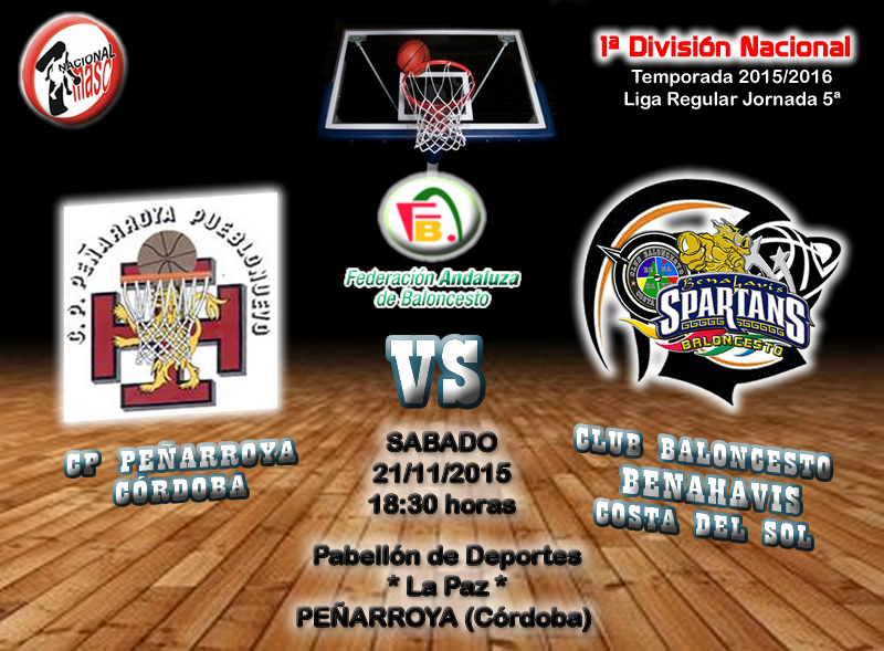 PREVIA J5ª| 1a Nacional 2015/16 | CP Peñarroya (Córdoba) vs CB Benahavís Costa del Sol