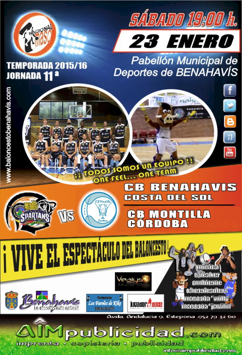 PREVIA J11ª| 1a Nacional Mas 2015/16 | CB Benahavís Costa del Sol vs CB Montilla (Córdoba)