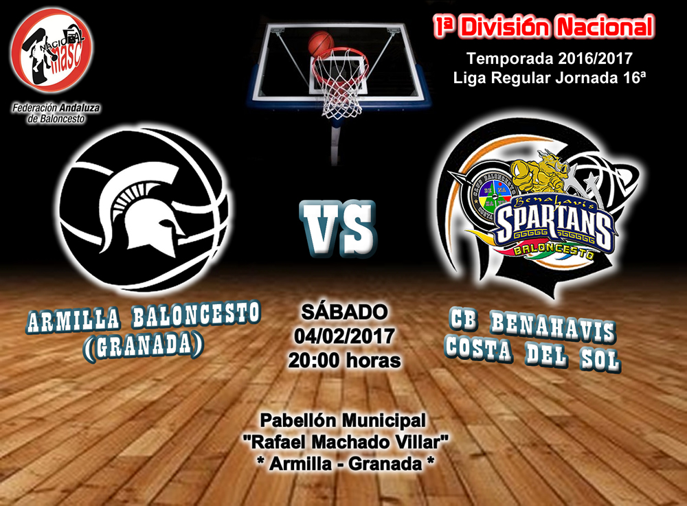 PREVIA J 16ª | 1a Nacional 2016/17 | Armilla Baloncesto (Granada) vs CB Benahavís Costa del Sol