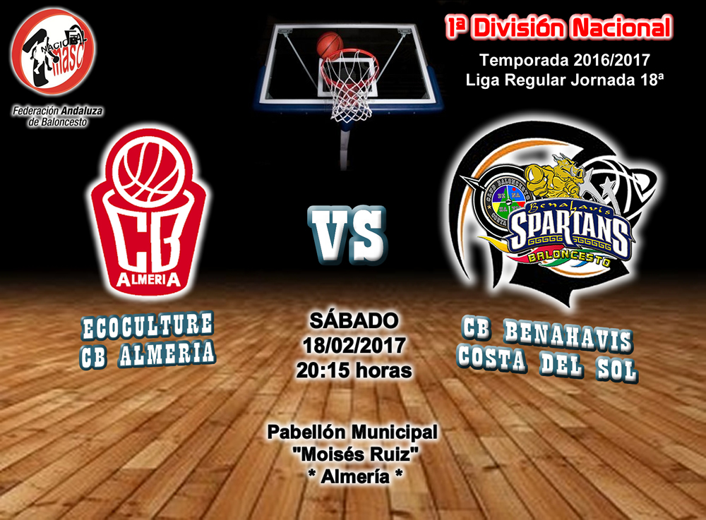PREVIA J 18ª | 1a Nacional 2016/17 | Ecoculture CB Almería vs CB Benahavís Costa del Sol