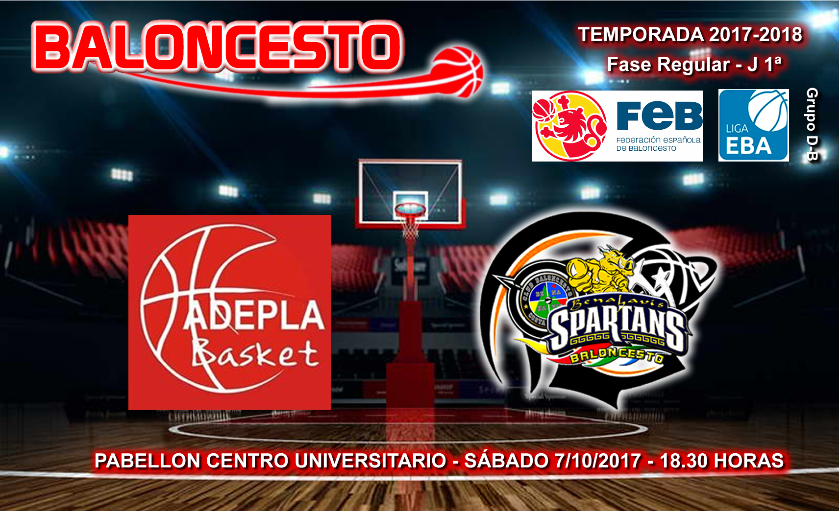 PREVIA | EBA (D-B) 17/18 | J-1ª > Adepla Basket Plasencia (Cáceres) vs CB Benahavís Costa del Sol