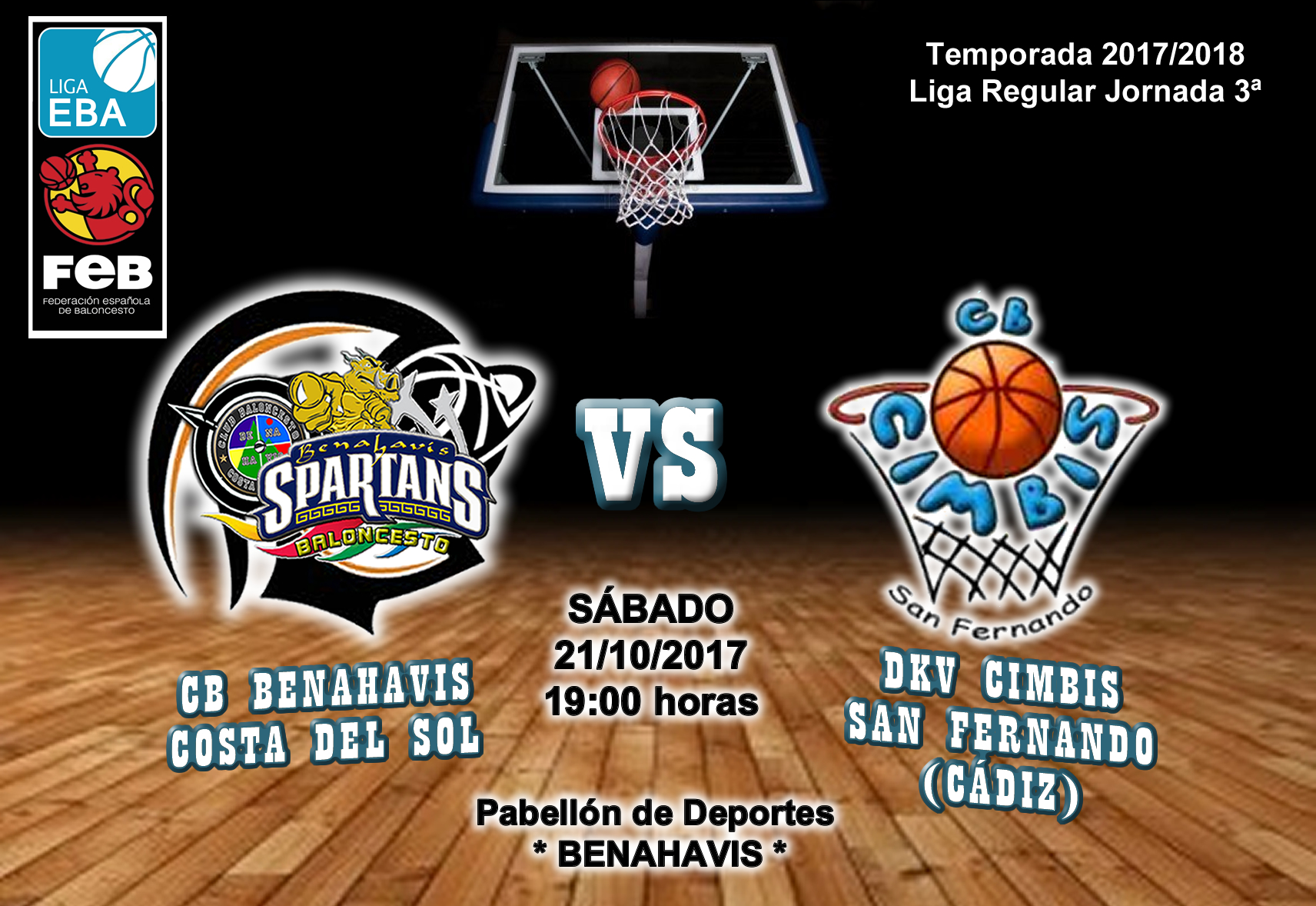 PREVIA | EBA (D-B) 17/18 | J-3ª > CB Benahavís Costa del Sol vs DKV Cimbis San Fernando (Cádiz)