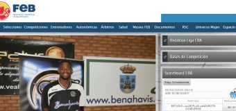 BENAHAVIS en portada de la web de la FEB Federación Española de Baloncesto