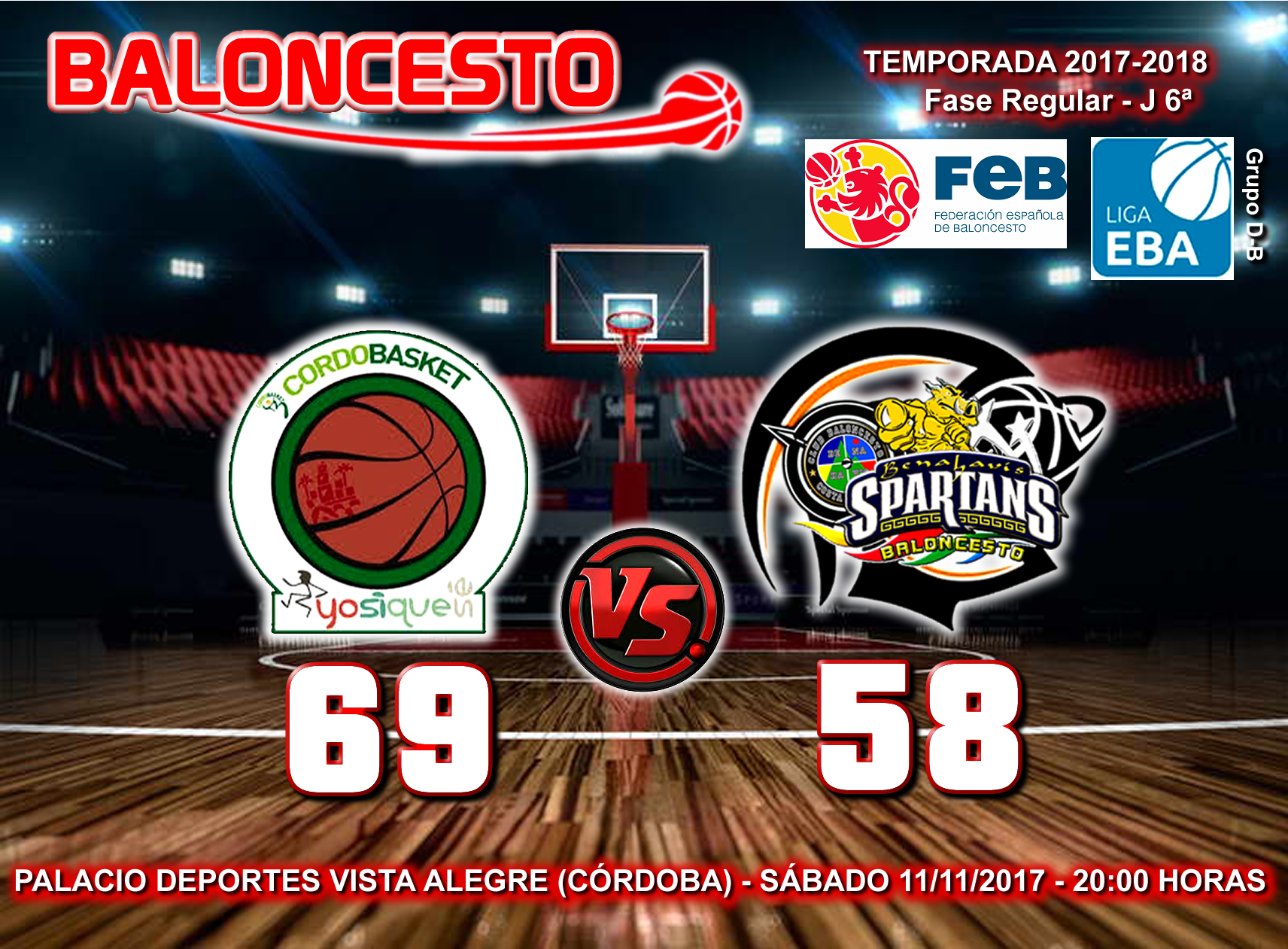 CRONICA | EBA (D-B) 17/18 | J-6ª > Yosiquesé Cordobasket vs CB Benahavís Costa del Sol
