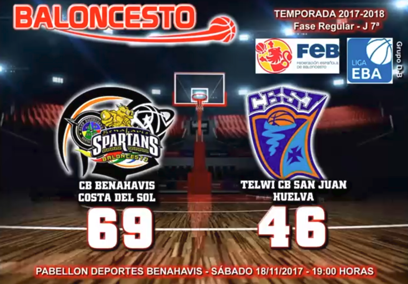 CRONICA | EBA (D-B) 17/18 | J-7ª > CB Benahavís Costa del Sol vs Telwi San Juan (Huelva)