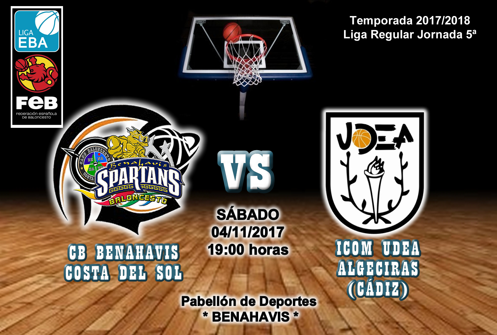 PREVIA | EBA (D-B) 17/18 | J-5ª > CB Benahavís Costa del Sol vs ICOM UDEA Algeciras (Cádiz)