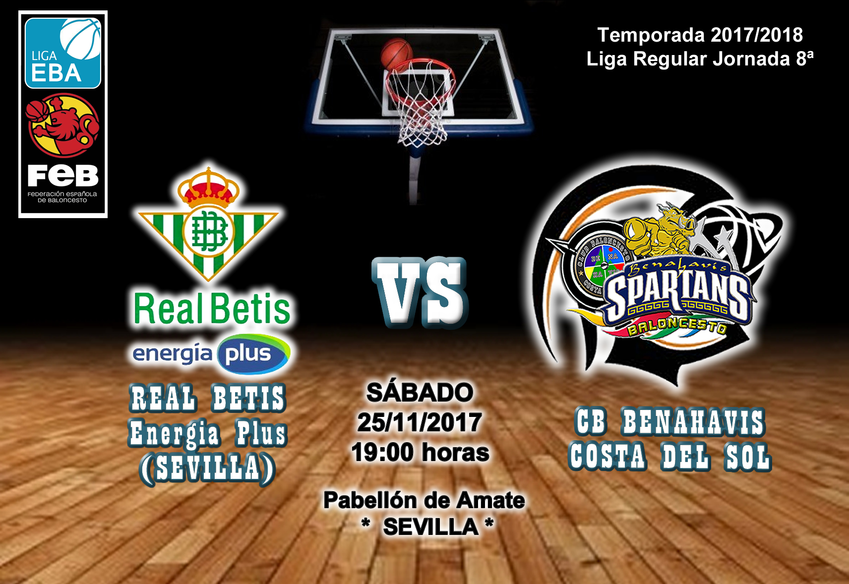 PREVIA | EBA (D-B) 17/18 | J-8ª > Real Betis Energia Plus (Sevilla) vs CB Benahavís Costa del Sol