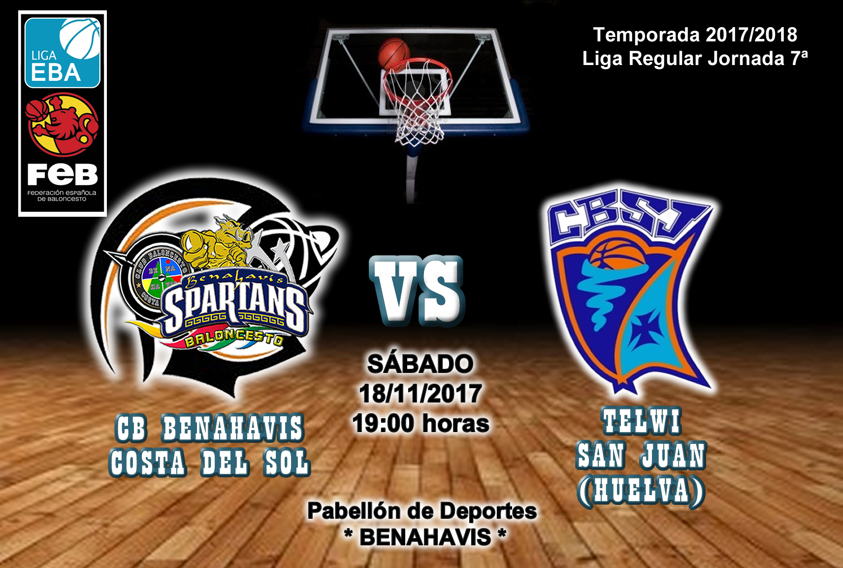 PREVIA | EBA (D-B) 17/18 | J-7ª > CB Benahavís Costa del Sol vs Telwi San Juan (Huelva)