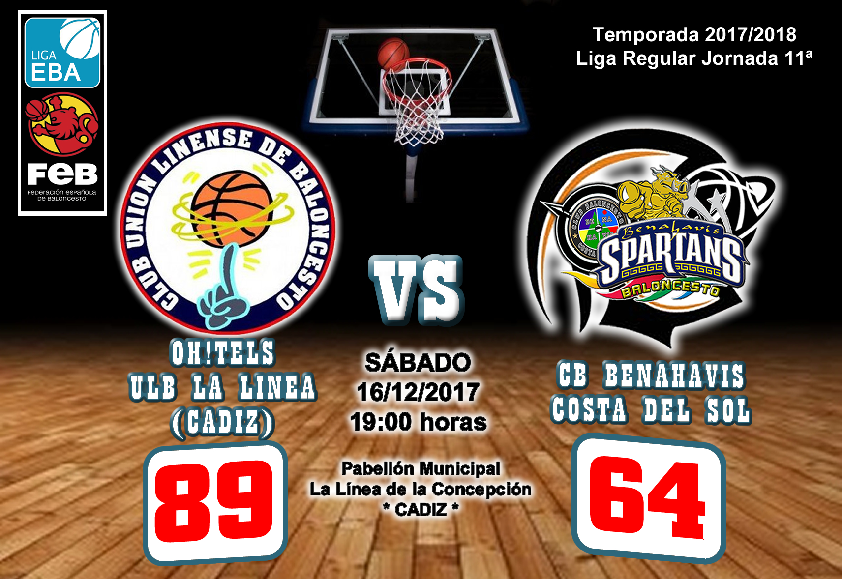 CRONICA | EBA (D-B) 17/18 | J11ª > Oh!Tels ULB La Línea (Cádiz) vs CB Benahavís Costa del Sol
