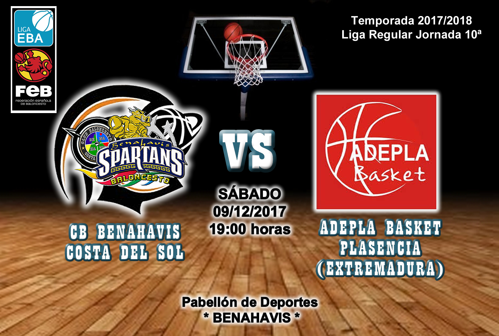 PREVIA | EBA (D-B) 17/18 | J-10ª > CB Benahavís Costa del Sol vs Adepla Basket Plasencia (Extremadura)