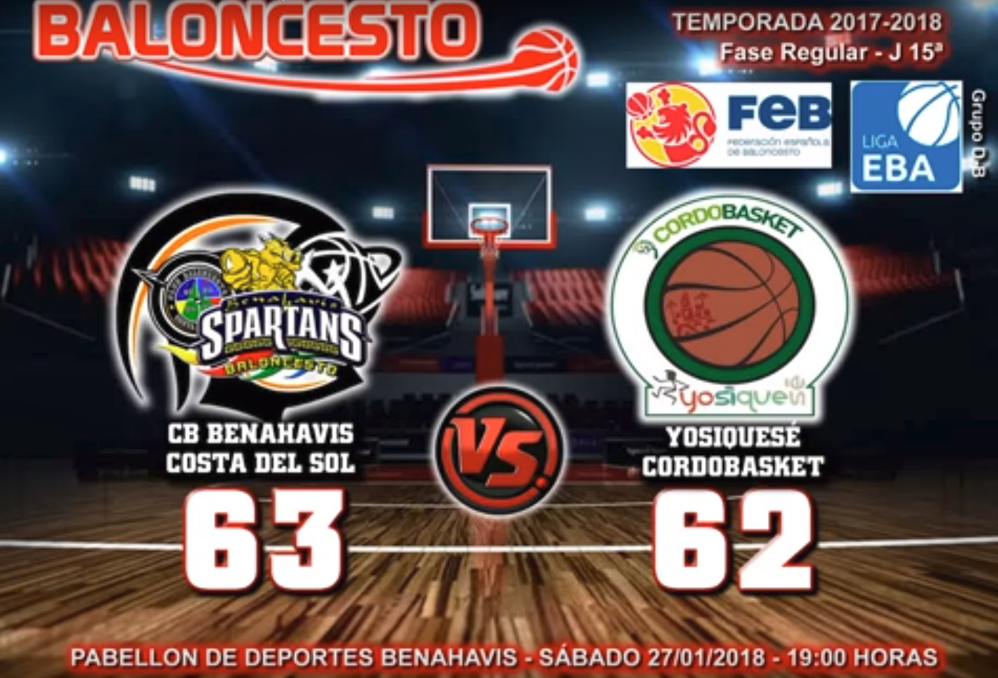 CRONICA | EBA (D-B) 17/18 | J-15ª > CB Benahavís Costa del Sol vs Yosiquesé Cordobasket (Córdoba)