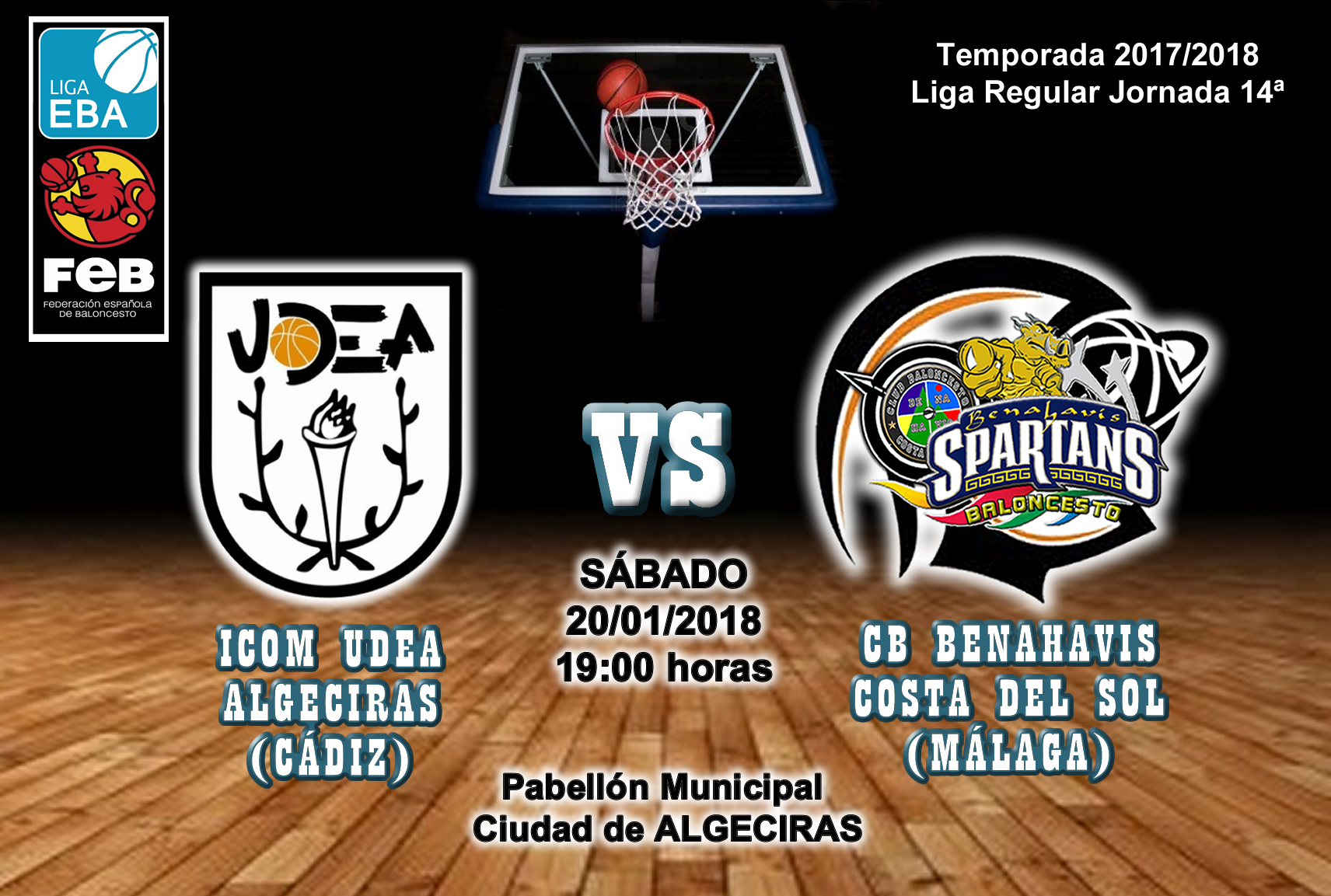 PREVIA | EBA (D-B) 17/18 | J-14ª > ICOM UDEA Algeciras (Cádiz) vs CB Benahavís Costa del Sol