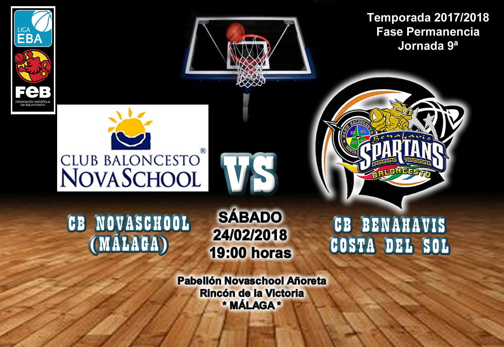 PREVIA | EBA (D-Permanencia) 17/18 | J-9ª > CB Novaschool vs CB Benahavís Costa del Sol
