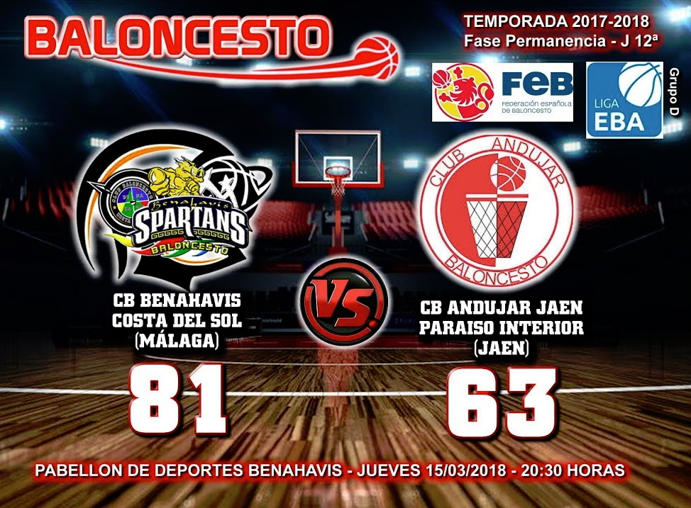 CRONICA | EBA (D-Permanencia) 17/18 | J-12ª > CB Benahavís Costa del Sol vs CB Andujar Jaén Paraiso Interior
