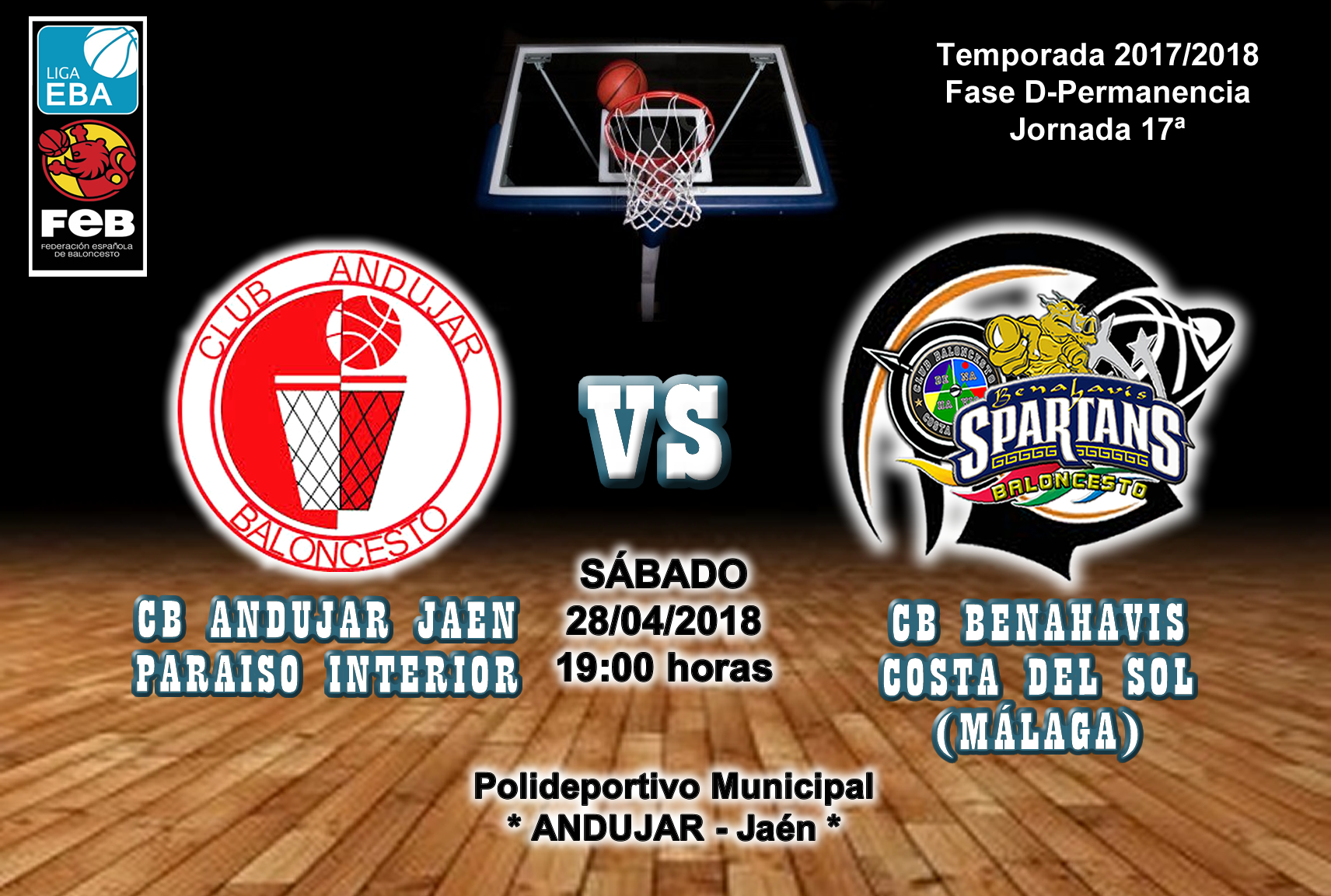 PREVIA | EBA (D-Permanencia) 17/18 | J-12ª > CB Benahavís Costa del Sol vs CB Andujar Jaén Paraiso Interior