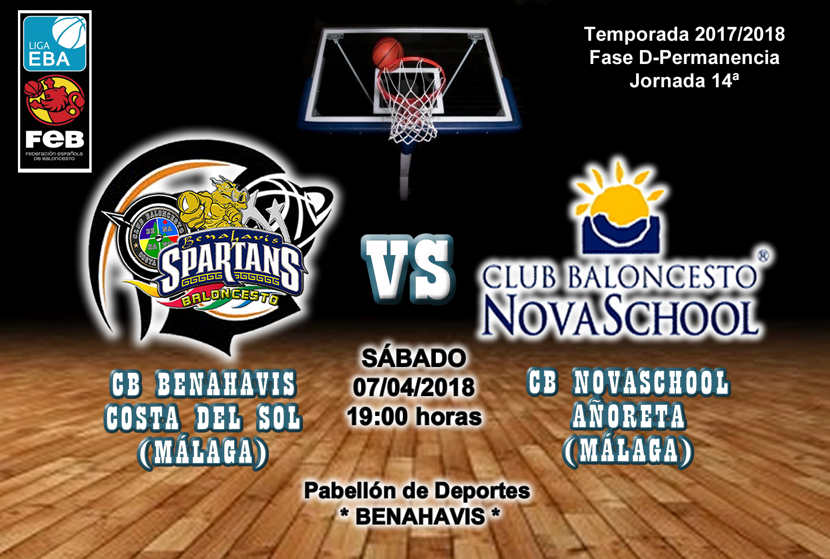 PREVIA | EBA (D-Permanencia) 17/18 | J-14ª > CB Benahavís Costa del Sol vs CB Novaschool (Málaga)