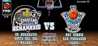 PREVIA | EBA (D-B) 18/19 | J-10ª > CB Benahavís Costa del Sol vs DKV Cimbis San Fernando (Cádiz)