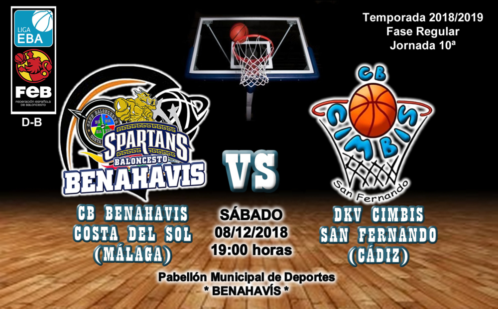PREVIA | EBA (D-B) 18/19 | J-10ª > CB Benahavís Costa del Sol vs DKV Cimbis San Fernando (Cádiz)