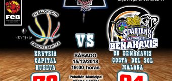 CRONICA | EBA (D-B) 18/19 | J-11ª > Krypteia Capital Huelva vs CB Benahavís Costa del Sol