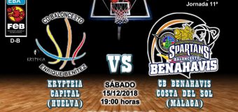 PREVIA | EBA (D-B) 18/19 | J-11ª > Krypteia Capital Huelva vs CB Benahavís Costa del Sol