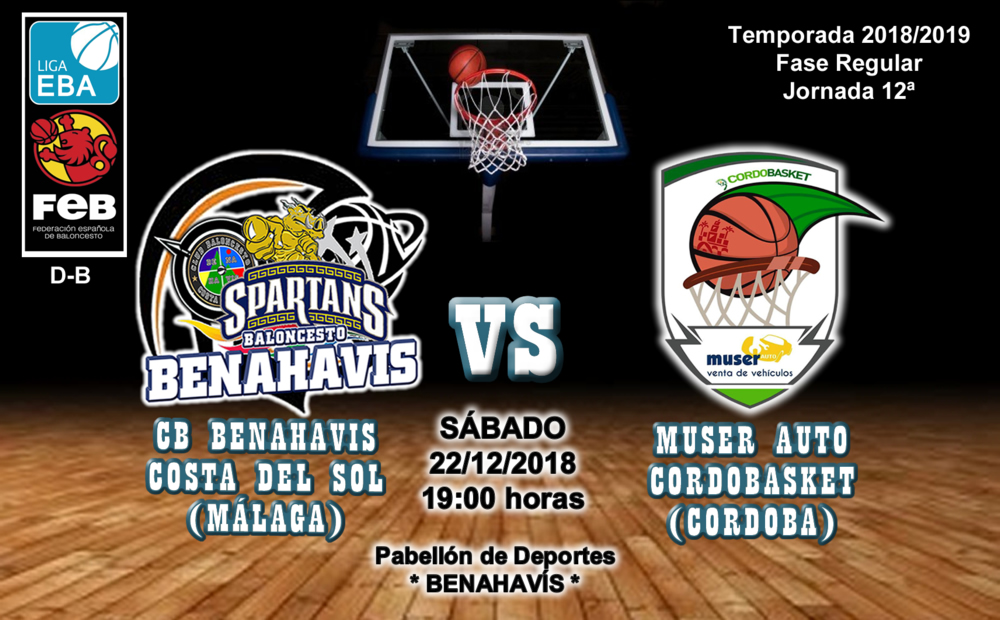 PREVIA | EBA (D-B) 18/19 | J-12ª > CB Benahavís Costa del Sol vs Muser Auto Cordobasket (Córdoba)