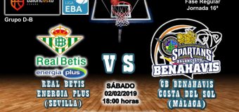 PREVIA | EBA (D-B) 18/19 | J-16ª > Real Betis Enegía Plus vs CB Benahavís Costa del Sol