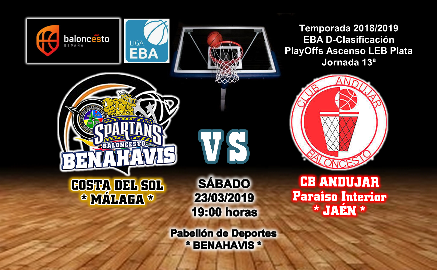 PREVIA EBA D 18/19> PlayOffs Ascenso Leb Plata | J-13ª > CB Benahavís Costa del Sol vs Jaén Paraiso Interior CB Andujar