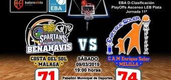 CRÓNICA EBA D 18/19> PlayOffs Ascenso Leb Plata | J-11ª > CB Benahavís Costa del Sol vs CAM Enrique Soler (Melilla)