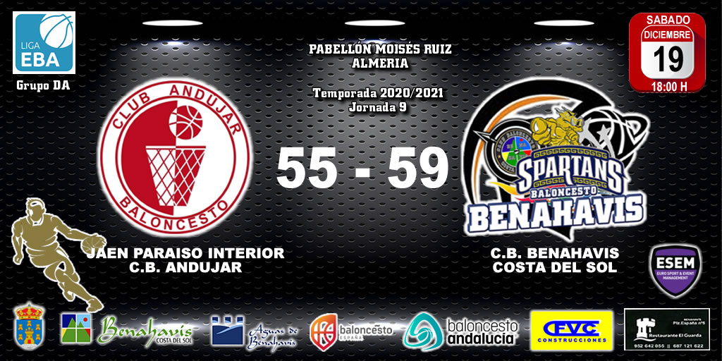 CRÓNICA | EBA (D-A) 20/21 | J-9ª > Jaén Paraiso Interior CB Andújar vs CB Benahavís Costa del Sol