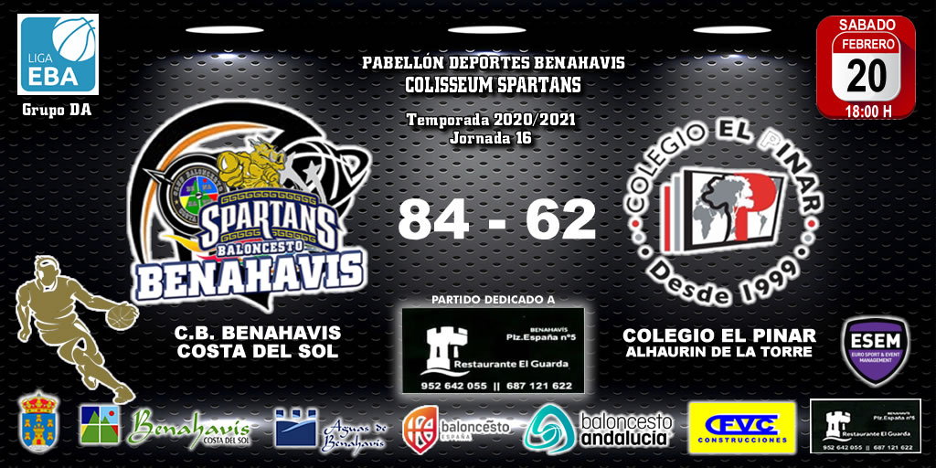 CRONICA | EBA (D-A) 20/21 | J-16ª > CB Benahavís Costa del Sol vs Colegio El Pinar (Alhaurín de la Torre)