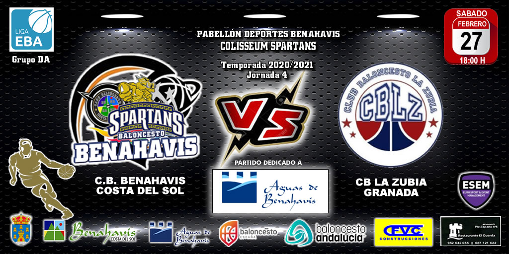 ** APLAZADO ** PREVIA | EBA (D-A) 20/21 | J-4ª > CB Benahavís Costa del Sol vs CB La Zubia (Granada)