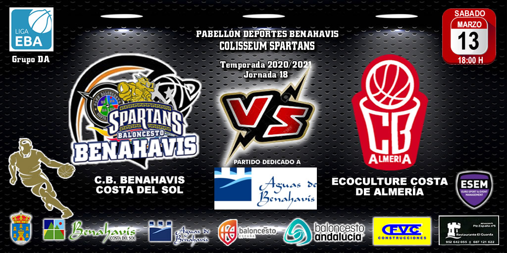 PREVIA | EBA (D-A) 20/21 | J-18ª > CB Benahavís Costa del Sol vs Ecoculture Costa del Almeria