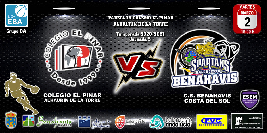 PREVIA | EBA (D-A) 20/21 | J-5ª > Colegio El Pinar (Alhaurín de la Torre) vs CB Benahavís Costa del Sol