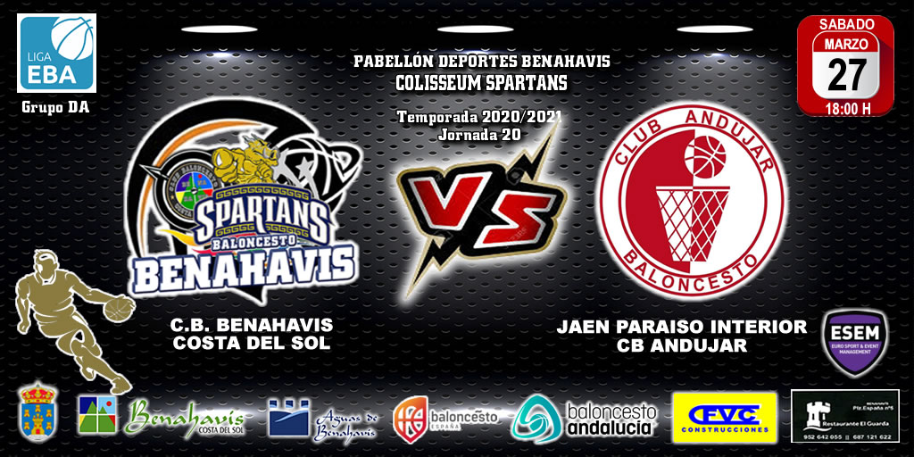 PREVIA | EBA (D-A) 20/21 | J-20ª > CB Benahavís Costa del Sol vs Jaén Paraiso Interior CB Andújar
