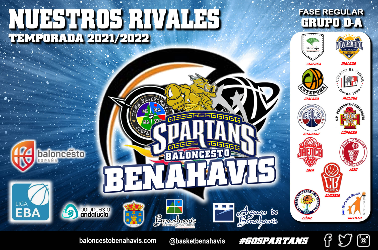 Liga EBA | Grupo D-A | Temp. 2021/22 > Los rivales del CB Benahavís en la Liga Regular