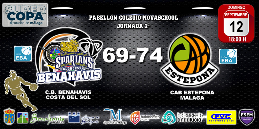 El CB Benahavís Costa del Sol no pudo superar al CAB Estepona en la 2ª Jornada de la ” I SuperCopa Masculina Diputación Provincial de Málaga “