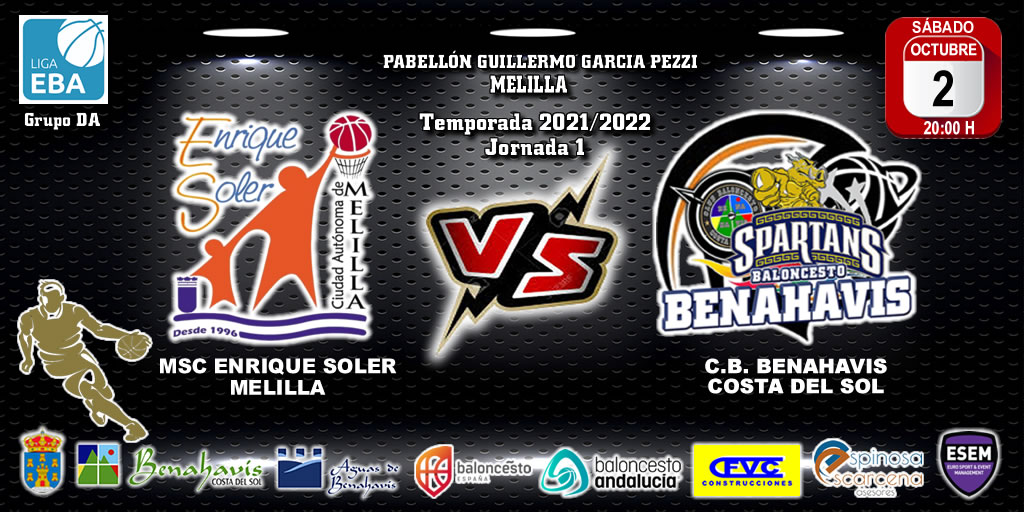 PREVIA | EBA (D-A) 21/22 | J-1ª > MSC Enrique Soler vs CB Benahavís Costa del Sol
