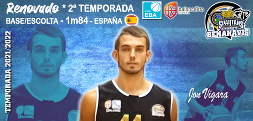 Temp. 2021-2022 – LIGA EBA, RENOVACIÓN Jugador >> JON VIGARA
