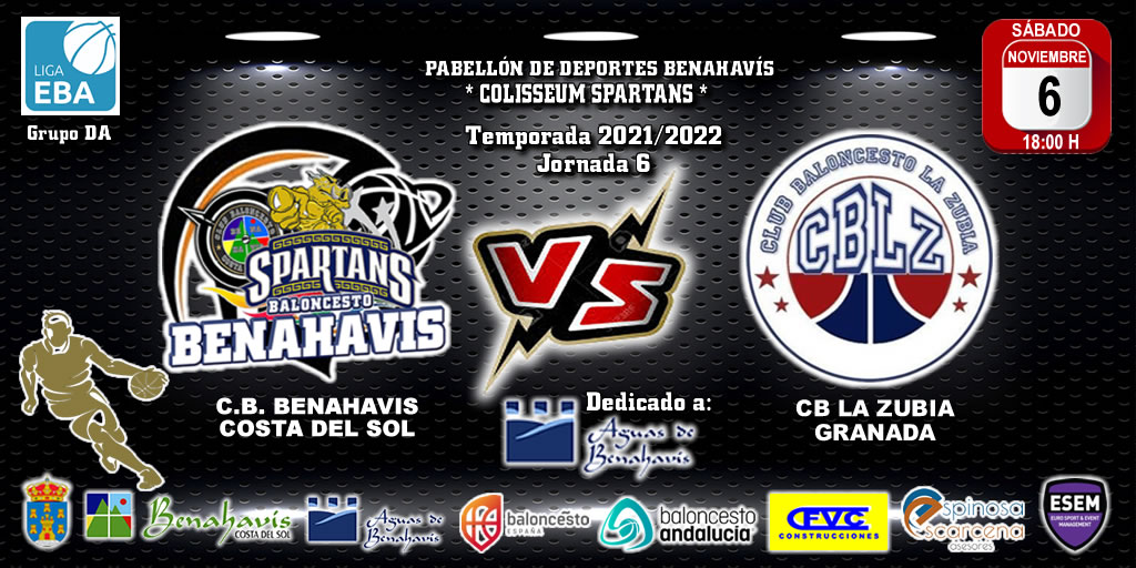 PREVIA | EBA (D-A) 21/22 | J-6ª > CB Benahavís Costa del Sol vs CB La Zubia (Granada)