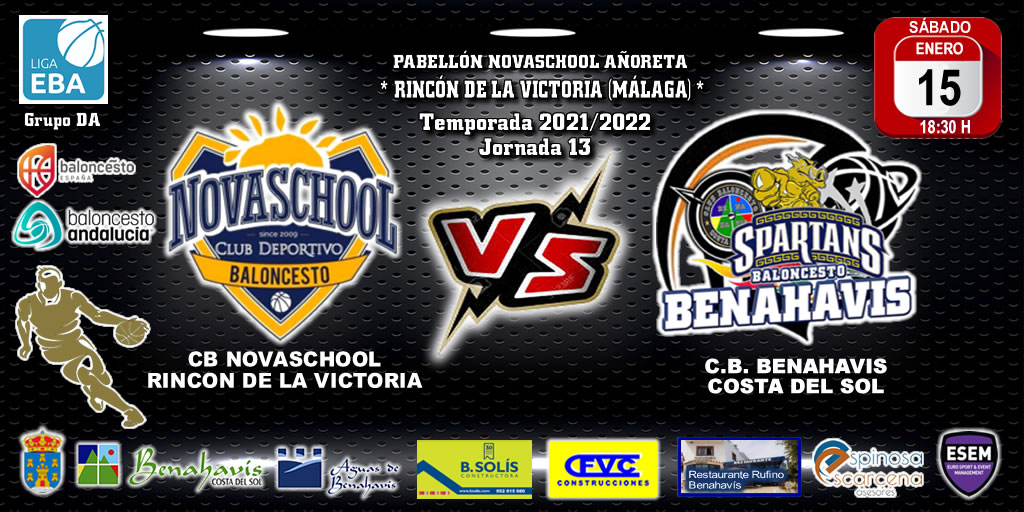🚨⛹🏀 PREVIA | EBA (D-A) T21/22 | J-13ª | CB NOVASCHOOL RINCÓN DE LA VICTORIA (MÁLAGA) vs CB BENAHAVÍS COSTA DEL SOL