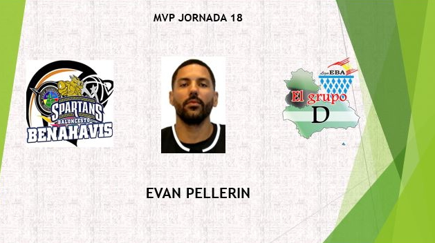 🚨⛹🏀 Evan Pellerin, nuevamente MVP de la jornada de Liga EBA D, Jornada 18ª, Temp. 2021/22