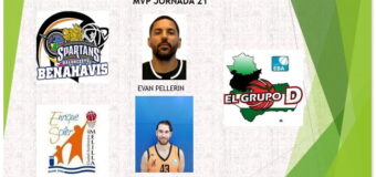 🚨⛹🏀 Evan Pellerin, nuevamente MVP de la jornada de Liga EBA D, Jornada 21ª, Temp. 2021/22