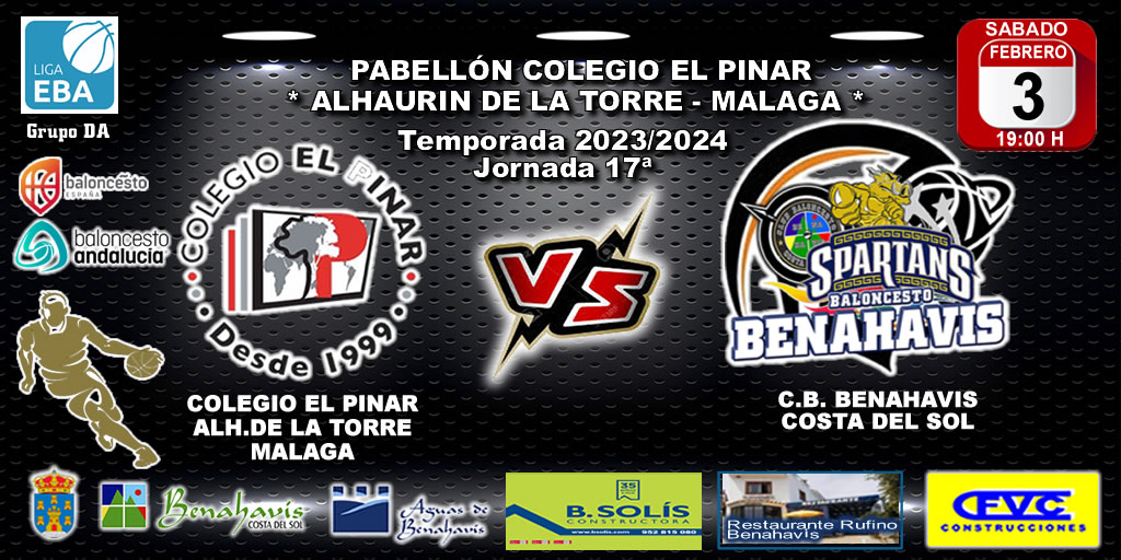 🚨⛹🏀 PREVIA | EBA (DA) T23/24 | J-17ª | CD COLEGIO EL PINAR VS CB BENAHAVIS COSTA DEL SOL