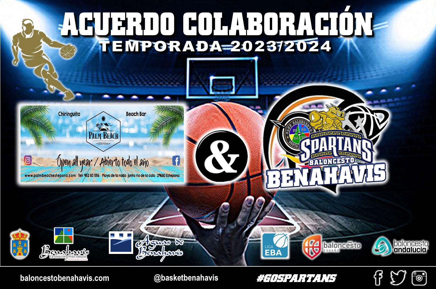🚨⛹🏀 CAMPAÑA DE PATROCINIOS TEMP. 23/24 – Agradecimientos a la empresa “PALM BEACH Chiringuito” de Estepona, por renovar con el Proyecto del CB Benahavís Costa del Sol