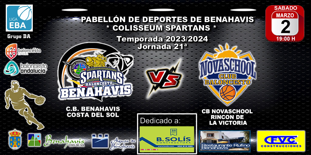 🚨⛹🏀 PREVIA | EBA (DA) T23/24 | J-21ª | CB BENAHAVIS COSTA DEL SOL vs CB NOVASCHOOL RINCON DE LA VICTORIA
