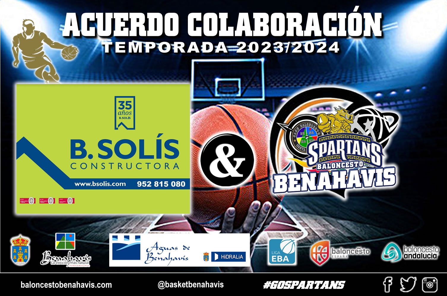 🚨⛹🏀 CAMPAÑA DE PATROCINIOS TEMP. 23/24 – Agradecimientos a la empresa “CONSTRUCCIONES BONIFACIO SOLIS SL”, por seguir unidos al Proyecto del CB Benahavís Costa del Sol