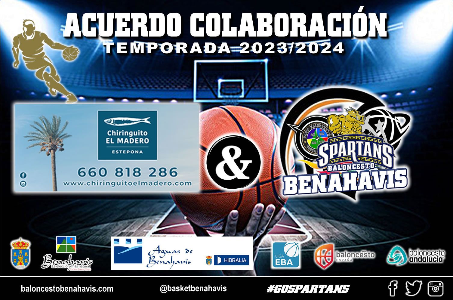 🚨⛹🏀 CAMPAÑA DE PATROCINIOS TEMP. 23/24 – Agradecimientos a la empresa “Chiringuito EL MADERO” de Estepona, por sumarse al Proyecto del CB Benahavís Costa del Sol