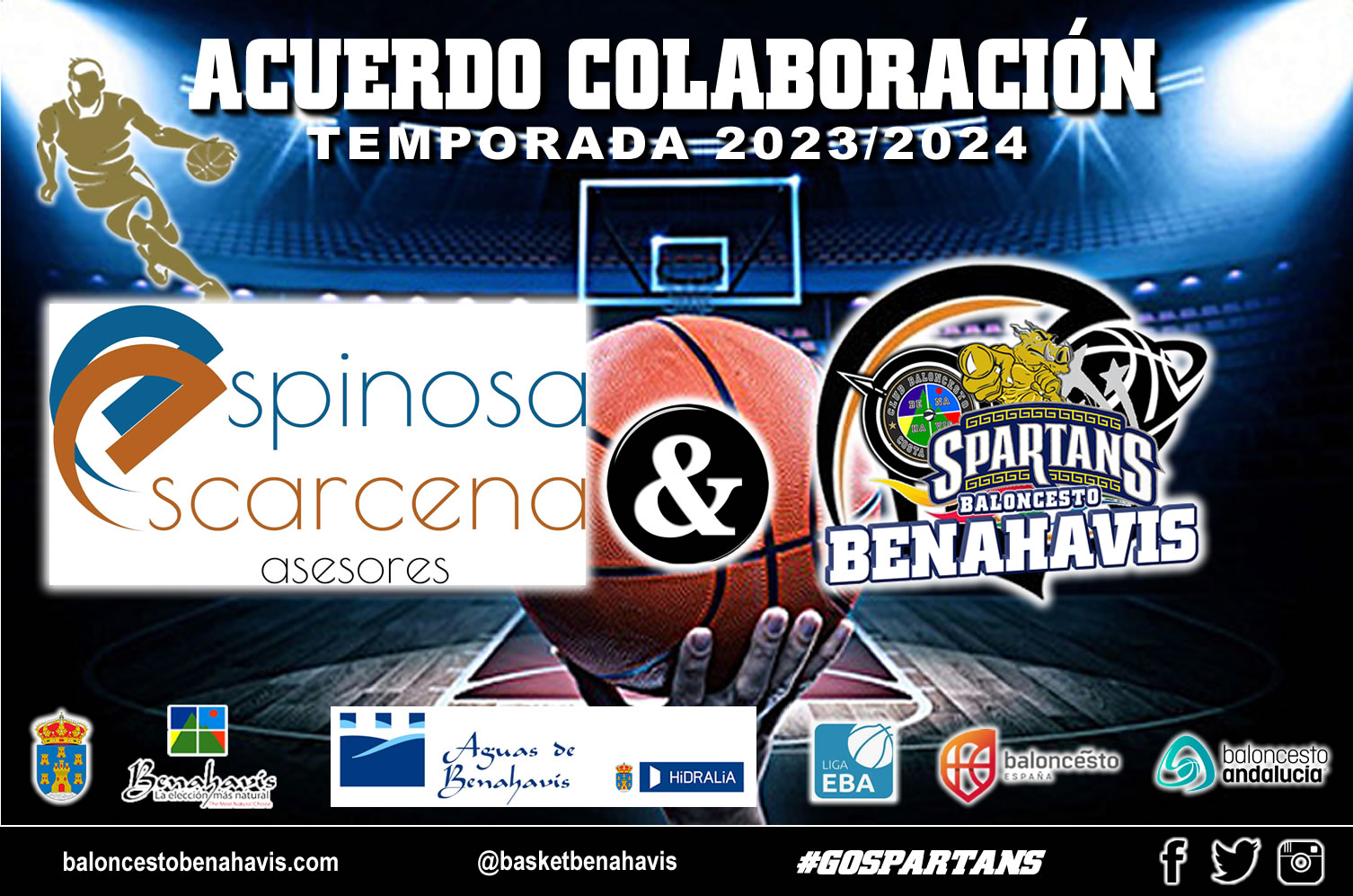 🚨⛹🏀 CAMPAÑA DE PATROCINIOS TEMP. 23/24 – Agradecimientos a la empresa “ESPINOSA ESCARCENA ASESORES” de Estepona, por seguir unidos al Proyecto del CB Benahavís Costa del Sol