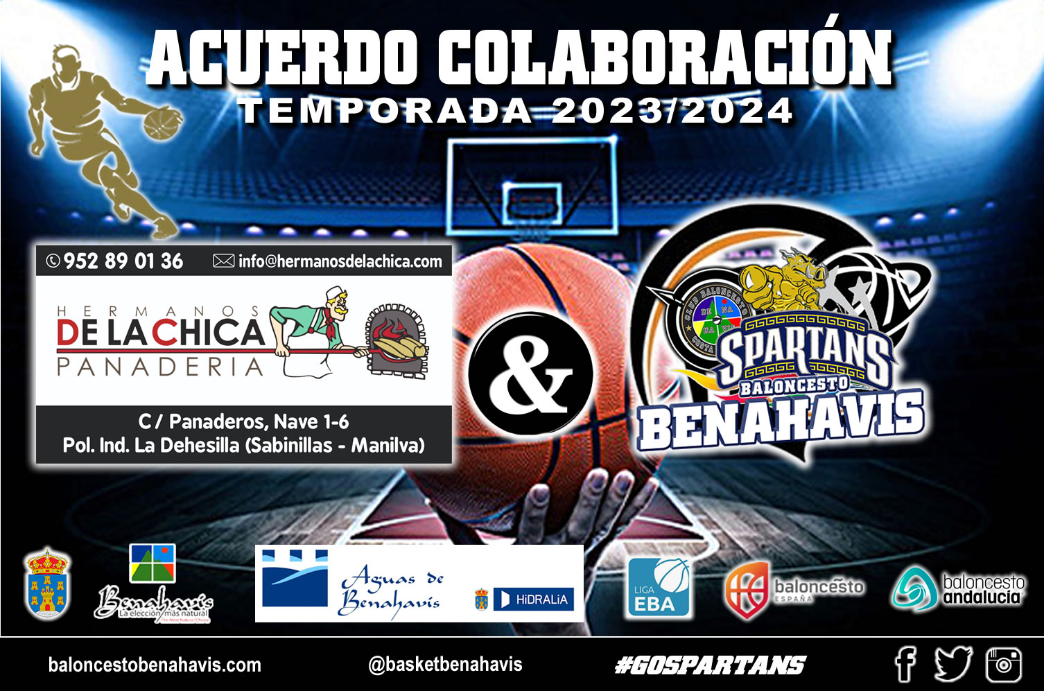 🚨⛹🏀 CAMPAÑA DE PATROCINIOS TEMP. 23/24 – Agradecimientos a la empresa “HERMANOS DE LA CHICA PANADERIA» de Sabinillas (Manilva), por sumarse al Proyecto del CB Benahavís Costa del Sol